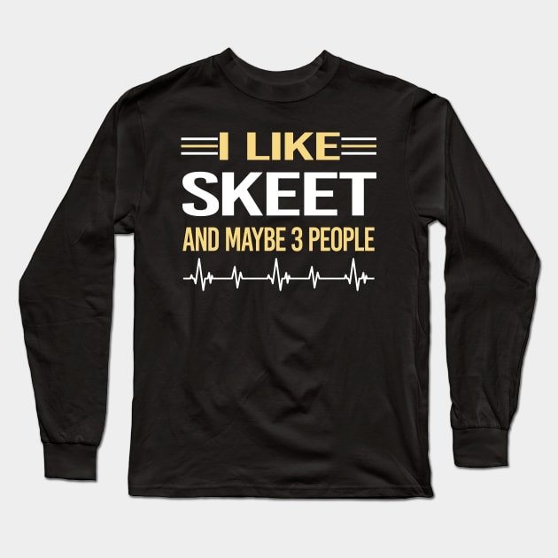 3 People Skeet Trapshooting Long Sleeve T-Shirt by symptomovertake